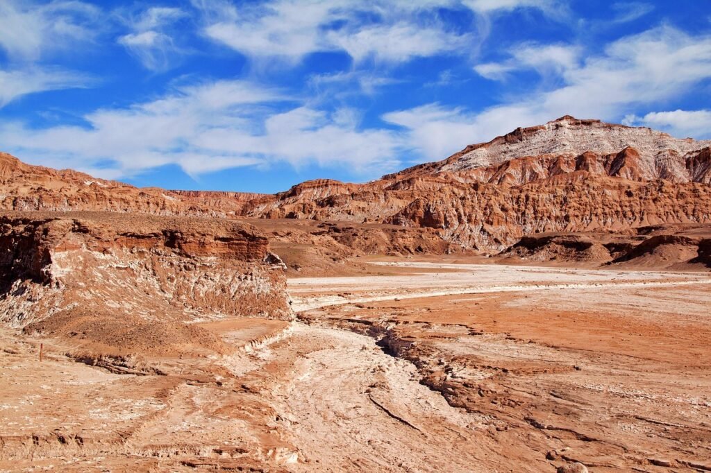 chile, valley, mountains, nature, landscape, heaven, clouds, atacama, desert, the atmosphere, south america, light, atmospheric, dry
